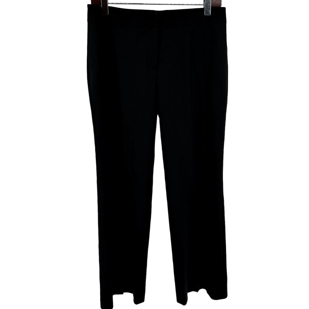 Burberry Wool Dress Pants High Rise Pleated Stretch Black 4 32"x31"